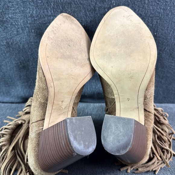 Sam Edelman Women's Benjie Western Fringe Ankle Bootie Golden Caramel, US 7 - Picture 10 of 14